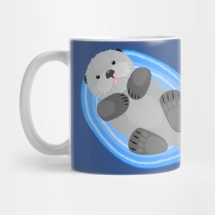 Cute sea otter cartoon illustration Mug